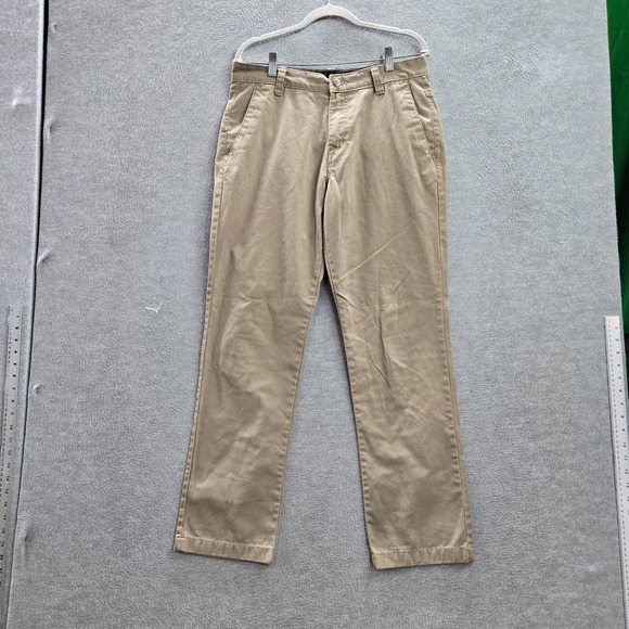 Volcom Men Pants 32 Beige Chino Straight Pockets Cotton Mid Rise 30 in Inseam - Picture 1 of 13